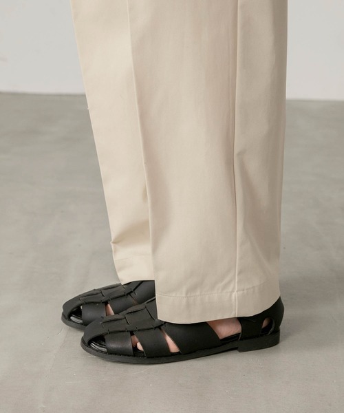 BONLECILL（ボンルシール）の「【クイックドライ】センタープレスタックチノパンツ（チノパンツ・レディース・ベージュ/ネイビー/カーキ/アイボリー・L/M/S）」の10枚目の写真