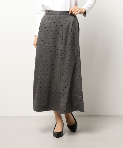 ehka sopo（エヘカソポ）の「フロッキードットマーメイドスカート（スカート・レディース・ブラウン/グリーン/チャコール・ﾌﾘ-）」の6枚目の写真