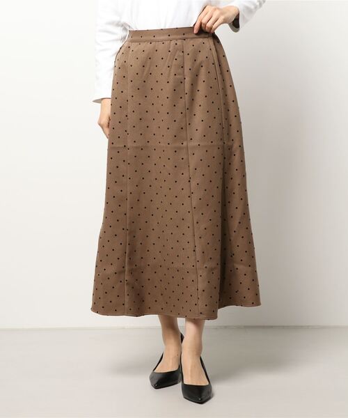 ehka sopo（エヘカソポ）の「フロッキードットマーメイドスカート（スカート・レディース・ブラウン/グリーン/チャコール・ﾌﾘ-）」の8枚目の写真