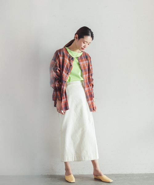 FIL DE FER(フィルデフェール)の「マルチチェック キャンディスリーブブラウス(シャツ/ブラウス・レディース・ブラウン/ネイビー・FREE)」の7枚目の写真