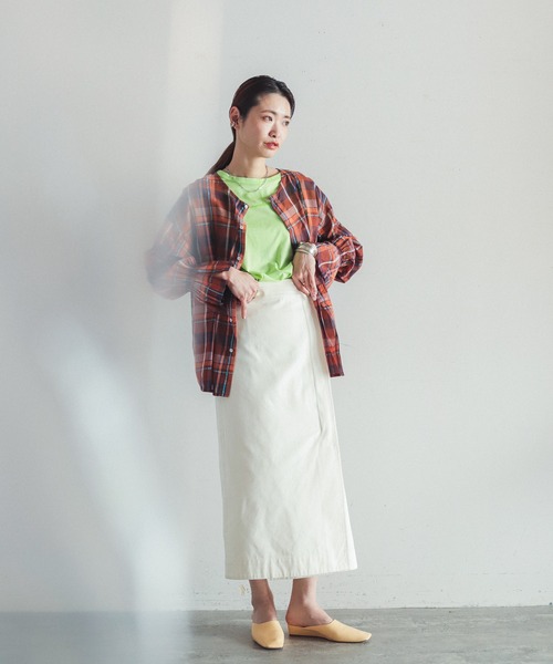 FIL DE FER(フィルデフェール)の「マルチチェック キャンディスリーブブラウス(シャツ/ブラウス・レディース・ブラウン/ネイビー・FREE)」の8枚目の写真