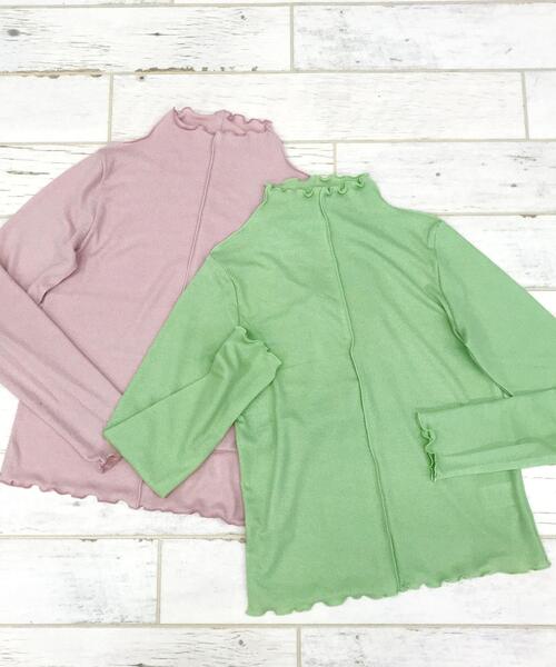 INGNI(イング)の「ハイネックメロウカット/トップス(Tシャツ/カットソー・レディース・ブラック/イエロー/ブルー/アイボリー/ピンク/ライトグリーン・M)」の1枚目の写真