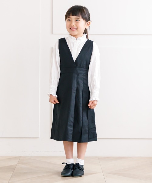 MAKE YOUR DAY（メイクユアデイ）の「フリルブラウス■80～140cm（シャツ/ブラウス・キッズ・ブラック/オフホワイト/ブルー/ストライプ・90/100/110/120/130/140/80）」の15枚目の写真