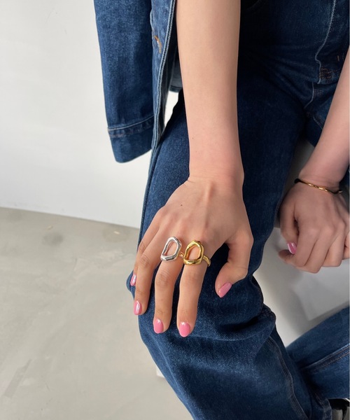 SANSeLF（サンセルフ）の「【SANSeLF】plump circle ring  sanak21a037（リング・レディース・シルバー/ゴールド・FREE）」の4枚目の写真