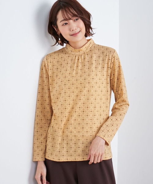 DECOY SINCE 1981(デコイシンスイチキュウハチイチ)の「プリントハイネックプルオーバー(Tシャツ/カットソー・レディース・イエロー/ライトグリーン/ネイビー/ピンク・L/M/LL)」の4枚目の写真