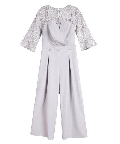 DRESS PLUS（ドレスプラス）の「レースブラウス　 ジャンプスーツ セットアップ パンツドレス パーティードレス（パンツドレス・レディース・ネイビー/グレー/ピンク/ブルー/ダークカーキ/チャコール/ブラック・S/M/L/XL/XXL）」の17枚目の写真