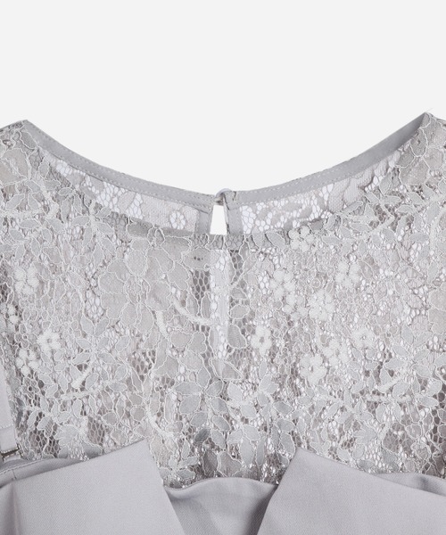 DRESS PLUS（ドレスプラス）の「レースブラウス　 ジャンプスーツ セットアップ パンツドレス パーティードレス（パンツドレス・レディース・ネイビー/グレー/ピンク/ブルー/ダークカーキ/チャコール/ブラック・S/M/L/XL/XXL）」の9枚目の写真