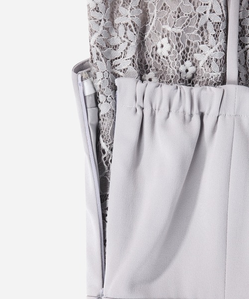 DRESS PLUS（ドレスプラス）の「レースブラウス　 ジャンプスーツ セットアップ パンツドレス パーティードレス（パンツドレス・レディース・ネイビー/グレー/ピンク/ブルー/ダークカーキ/チャコール/ブラック・S/M/L/XL/XXL）」の11枚目の写真