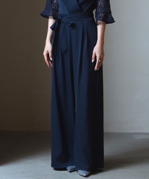 セール】レースブラウス ジャンプスーツ セットアップ パンツドレス