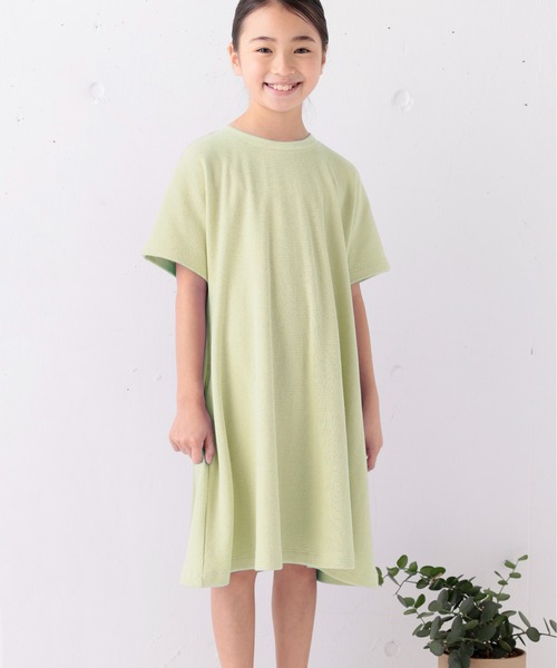 ARCH & LINE（アーチアンドライン）の「オーガニックコットンワッフルワンピース OG HONEYCOMB DRESS（ワンピース・キッズ・ライム/ラベンダー/チャコールグレー・XL/M/L/S）」の2枚目の写真