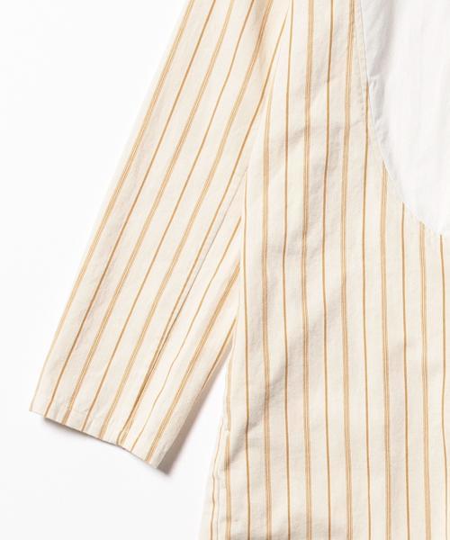 BEAMS BOY(ビームスボーイ)の「◎BEAMS BOY / ストライプ オールインワン(つなぎ/オールインワン・レディース・イエロー/ネイビー・ONE SIZE)」の4枚目の写真