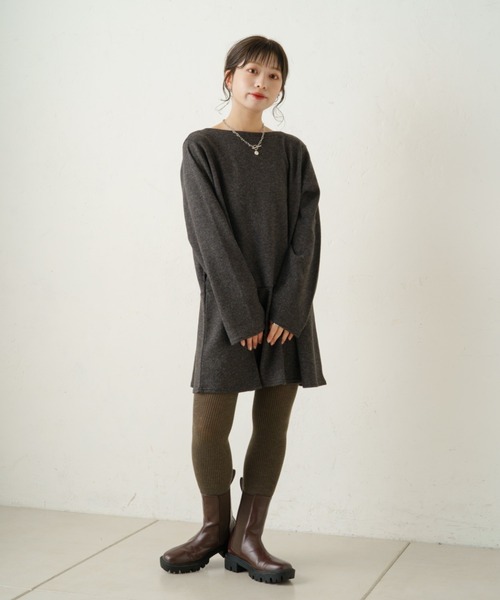 Kastane（カスタネ）の「カットティアードミニワンピース（ワンピース・レディース・ライトベージュ/チャコールグレー/ブラック・1/2）」の20枚目の写真