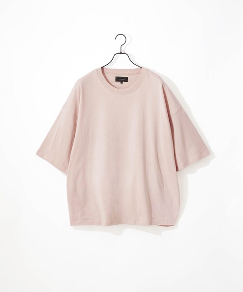 Craft Nicholson(クラフトニコルソン)の「ダーツルーズコクーンシルエット半袖Tシャツ(Tシャツ/カットソー・メンズ・オフホワイト/ブルー系/ピンク系/ライトグレー/パープル/ブラック・L/M)」の6枚目の写真