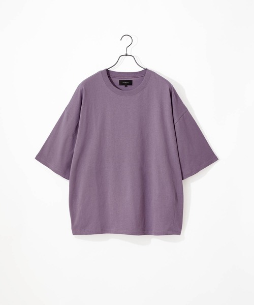 Craft Nicholson(クラフトニコルソン)の「ダーツルーズコクーンシルエット半袖Tシャツ(Tシャツ/カットソー・メンズ・オフホワイト/ブルー系/ピンク系/ライトグレー/パープル/ブラック・L/M)」の5枚目の写真