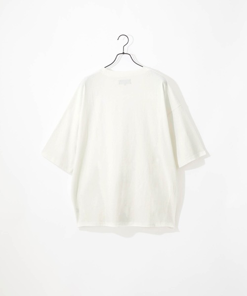 Craft Nicholson(クラフトニコルソン)の「ダーツルーズコクーンシルエット半袖Tシャツ(Tシャツ/カットソー・メンズ・オフホワイト/ブルー系/ピンク系/ライトグレー/パープル/ブラック・L/M)」の8枚目の写真