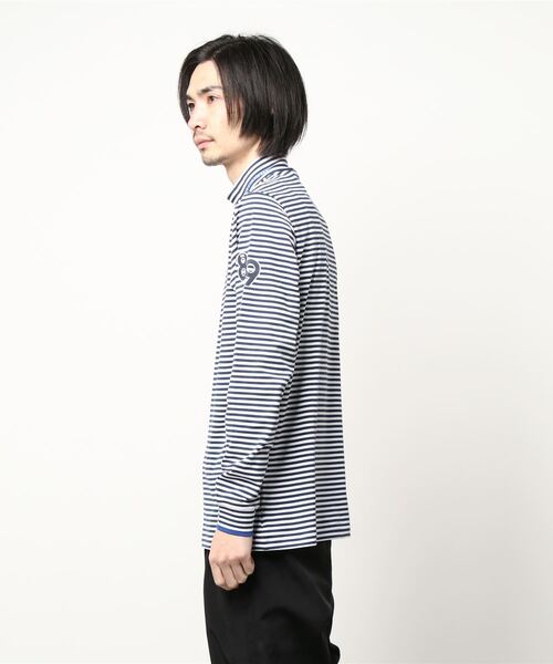 PEARLY GATES - PEARLY GATESサーモギアMSベア天竺ボーダー長袖ハイネックカットソー 新品 パーリーゲイツ ベア天竺ボーダー 長袖ハイネック