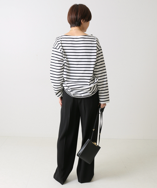 journal standard L'essage（ジャーナルスタンダードレサージュ）の「ペルーコットンボーダープルオーバー◆（Tシャツ/カットソー・レディース・ネイビー/サックスブルー・FREE）」の5枚目の写真