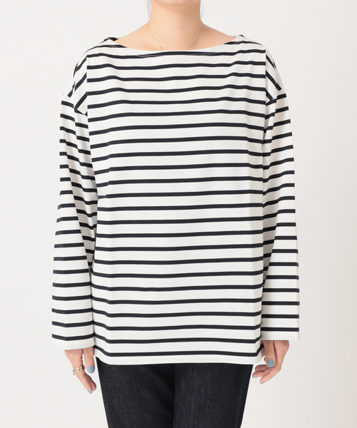 journal standard L'essage（ジャーナルスタンダードレサージュ）の「ペルーコットンボーダープルオーバー◆（Tシャツ/カットソー・レディース・ネイビー/サックスブルー・FREE）」の13枚目の写真