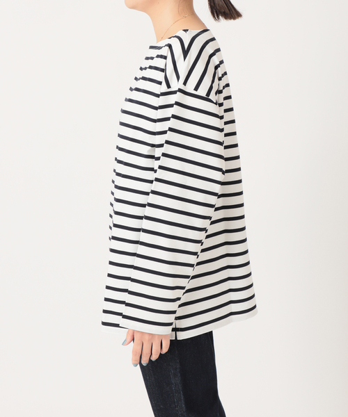 journal standard L'essage（ジャーナルスタンダードレサージュ）の「ペルーコットンボーダープルオーバー◆（Tシャツ/カットソー・レディース・ネイビー/サックスブルー・FREE）」の14枚目の写真