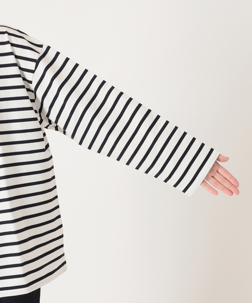 journal standard L'essage（ジャーナルスタンダードレサージュ）の「ペルーコットンボーダープルオーバー◆（Tシャツ/カットソー・レディース・ネイビー/サックスブルー・FREE）」の18枚目の写真