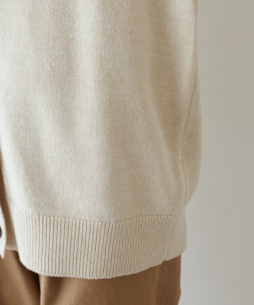 PUAL CE CIN（ピュアルセシン）の「【Du noir】コットンアクリルVネックカーディガン（カーディガン/ボレロ・レディース・ベージュ/グレー/サックスブルー・FREE）」の21枚目の写真