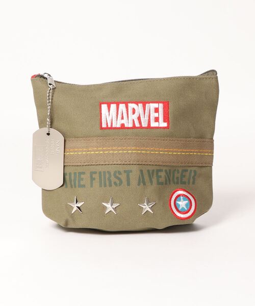 MARVEL（マーベル）の「【 MARVEL 】 「アメリカン」「ミリタリー」 ポーチ（ポーチ・メンズ・カーキ/ブルー・FREE）」の2枚目の写真
