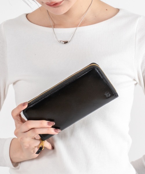 BELLIES YORK(ベリーズヨーク)の「【BELLIES YORK/ベリーズヨーク】ラウンドファスナー長財布 イタリア牛革(財布・レディース・ブラウン/ブラック・FREE)」の20枚目の写真