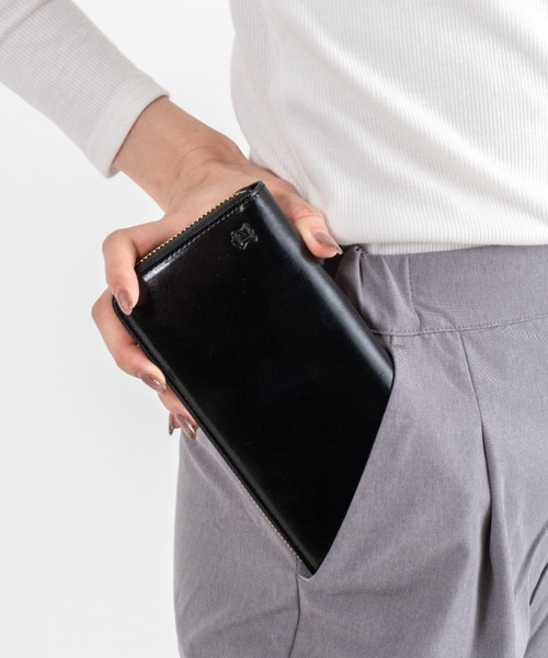 BELLIES YORK(ベリーズヨーク)の「【BELLIES YORK/ベリーズヨーク】ラウンドファスナー長財布 イタリア牛革(財布・レディース・ブラウン/ブラック・FREE)」の17枚目の写真