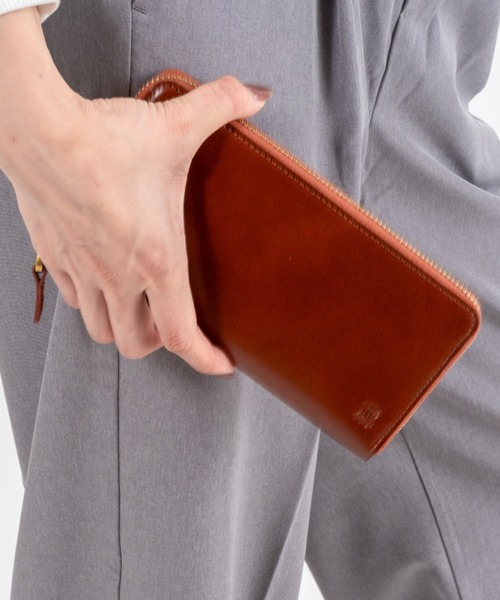 BELLIES YORK(ベリーズヨーク)の「【BELLIES YORK/ベリーズヨーク】ラウンドファスナー長財布 イタリア牛革(財布・レディース・ブラウン/ブラック・FREE)」の14枚目の写真