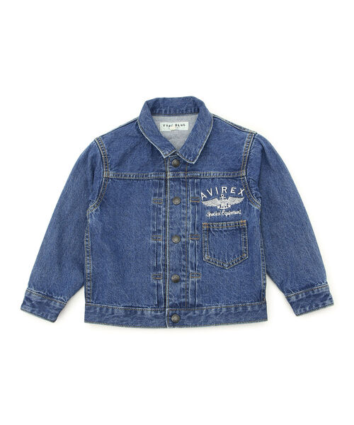 AVIREX（アヴィレックス）の「【KIDS/キッズ】G-ジャケット ヴァーシティ / G-JACKET VARSITY / アヴィレックス / タイプブルー / AVIREX / TYPE BLUE（ブルゾン・キッズ・ブルー系その他・MEDIUM/LARGE/SMALL）」の2枚目の写真