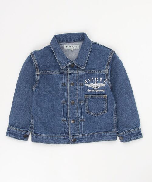 AVIREX（アヴィレックス）の「【KIDS/キッズ】G-ジャケット ヴァーシティ / G-JACKET VARSITY / アヴィレックス / タイプブルー / AVIREX / TYPE BLUE（ブルゾン・キッズ・ブルー系その他・MEDIUM/LARGE/SMALL）」の4枚目の写真