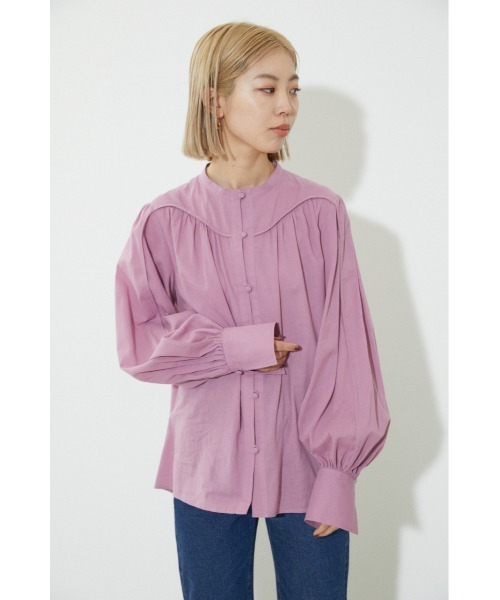 バルーンスリーブブラウス ブラックマウジー MOUSSY | BALLOON SLEEVE トップス (シャツ・ブラウス ) |SHEL'TTER