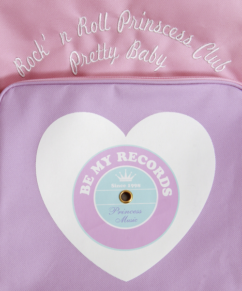 WEGO（ウィゴー）の「WEGO/ハートレコードリュック（バックパック/リュック・レディース・ホワイト/ブラック/その他1/その他2・FREE）」の5枚目の写真