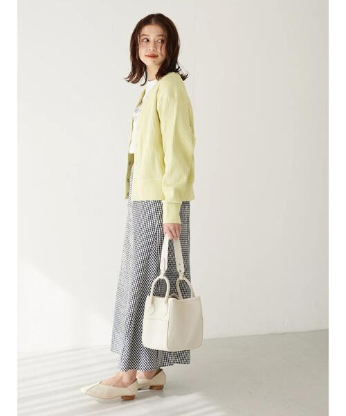 Green Parks(グリーンパークス)の「ギンガムチェックスカート(スカート・レディース・イエロー/ネイビー・FREE)」の6枚目の写真