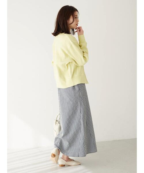 Green Parks(グリーンパークス)の「ギンガムチェックスカート(スカート・レディース・イエロー/ネイビー・FREE)」の8枚目の写真