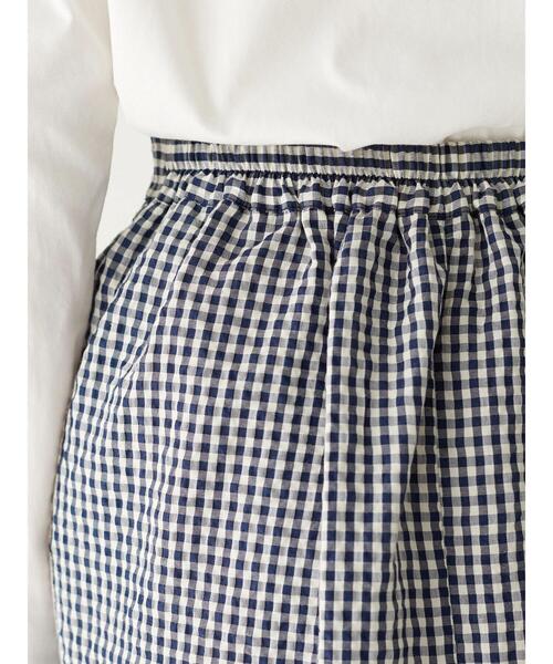 Green Parks(グリーンパークス)の「ギンガムチェックスカート(スカート・レディース・イエロー/ネイビー・FREE)」の12枚目の写真