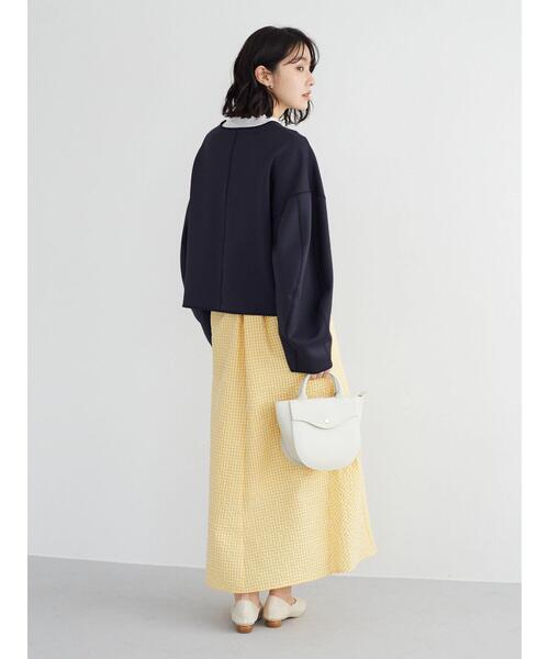 Green Parks(グリーンパークス)の「ギンガムチェックスカート(スカート・レディース・イエロー/ネイビー・FREE)」の15枚目の写真