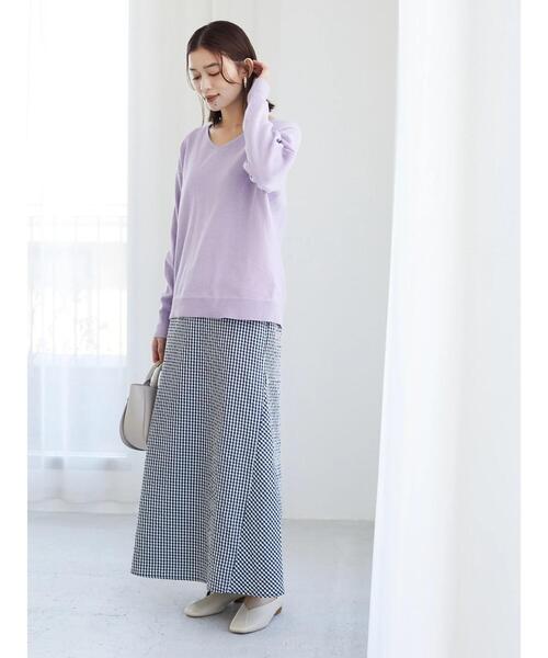 Green Parks(グリーンパークス)の「ギンガムチェックスカート(スカート・レディース・イエロー/ネイビー・FREE)」の17枚目の写真