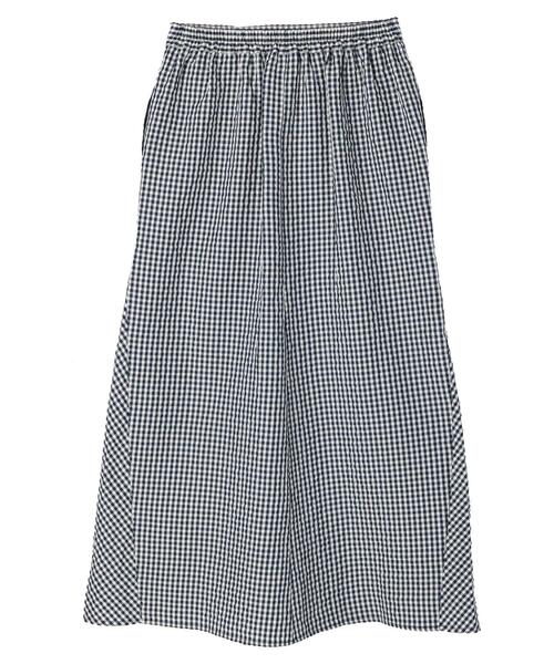 Green Parks(グリーンパークス)の「ギンガムチェックスカート(スカート・レディース・イエロー/ネイビー・FREE)」の21枚目の写真