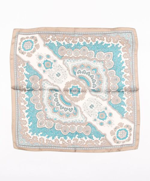 LBC(エルビーシー)の「ヴィンテージ風スカーフ(バンダナ/スカーフ・レディース・ブラック/ベージュ/オレンジ・FREE)」の11枚目の写真