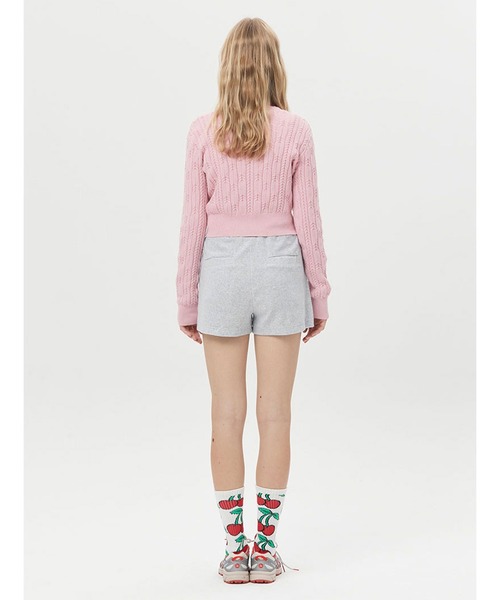 KIRSH（キルシー）の「KIRSH SMALL CHERRY CABLE CROP KNIT LS/キルシースモールチェリーケーブルクロップニット（ニット/セーター・レディース・チャコールグレー/ピンク/ブルー/アイボリー・ONE SIZE）」の21枚目の写真