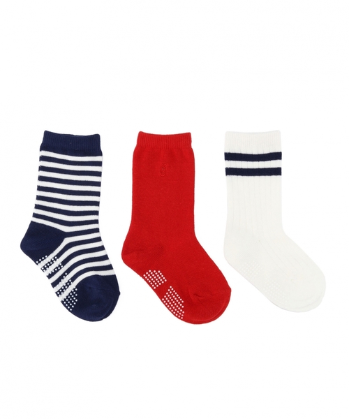 green label relaxing（グリーンレーベルリラクシング）の「ライン 3P ソックス（ソックス/靴下・キッズ・その他1/その他2・13-15c/16-18c）」の2枚目の写真