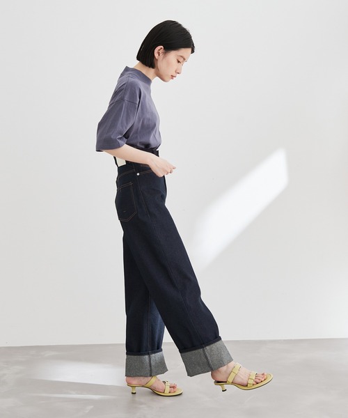 ADAM ET ROPE'（アダムエロペ）の「【一部直営店舗・WEB限定】ハイウエストストレートデニムパンツ（デニムパンツ・レディース・ブルー系その他6・38/36）」の16枚目の写真