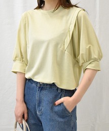 [接触冷感]ボリュームスリーブTシャツ