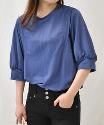 [接触冷感]ボリュームスリーブTシャツ
