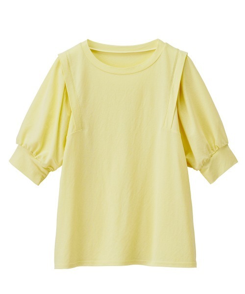 RANAN（ラナン）の「[接触冷感]ボリュームスリーブTシャツ（Tシャツ/カットソー・レディース・イエロー/ブラック/グレー/ネイビー/ブルー・LL/L/M）」の10枚目の写真