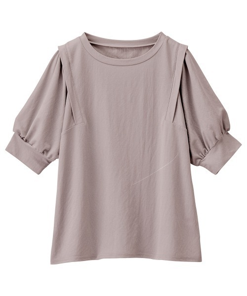 RANAN（ラナン）の「[接触冷感]ボリュームスリーブTシャツ（Tシャツ/カットソー・レディース・イエロー/ブラック/グレー/ネイビー/ブルー・LL/L/M）」の11枚目の写真