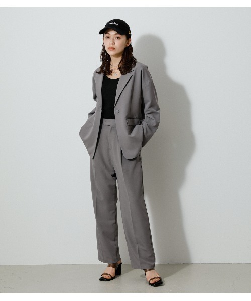 AZUL by moussy(アズールバイマウジー)の「RELAX WIDE JACKET/リラックスワイドジャケット(その他アウター・レディース・ベージュ/グレー・SMALL/MEDIUM)」の8枚目の写真