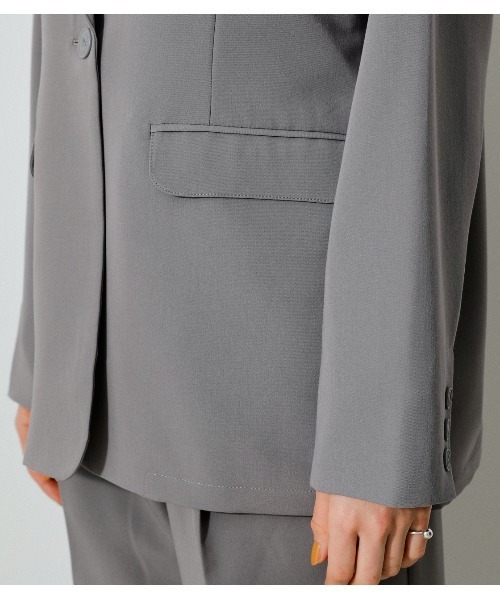 AZUL by moussy(アズールバイマウジー)の「RELAX WIDE JACKET/リラックスワイドジャケット(その他アウター・レディース・ベージュ/グレー・SMALL/MEDIUM)」の13枚目の写真