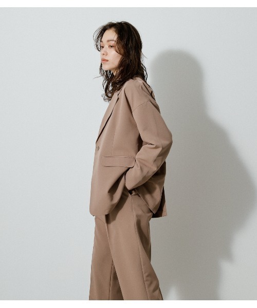AZUL by moussy(アズールバイマウジー)の「RELAX WIDE JACKET/リラックスワイドジャケット(その他アウター・レディース・ベージュ/グレー・SMALL/MEDIUM)」の15枚目の写真